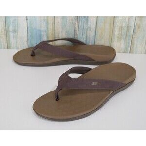 Vionic Wave Men's Size 12 Flip Flops Chocolate Brown (DEFECT)